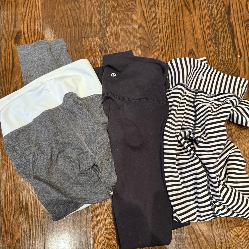 3 Lululemon and Athleta leggings-size small